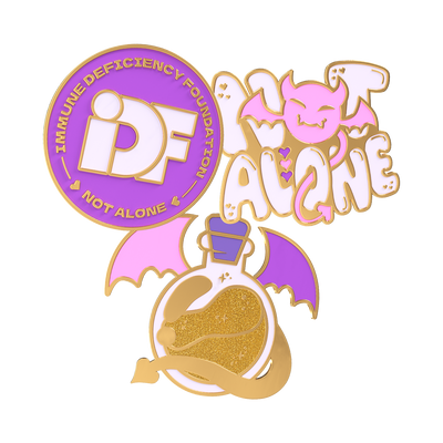 Ironmouse Not Alone Enamel Pin Set