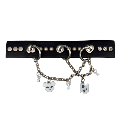 Projekt Melody Studded Wristband with Chains