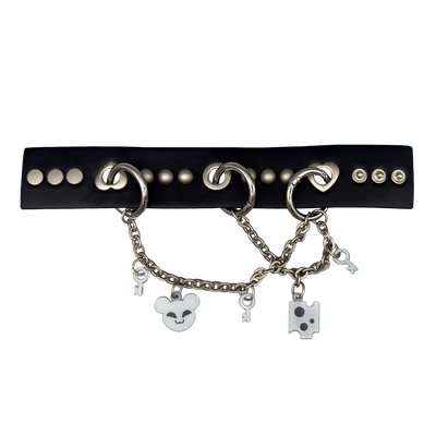 Projekt Melody Studded Wristband with Chains